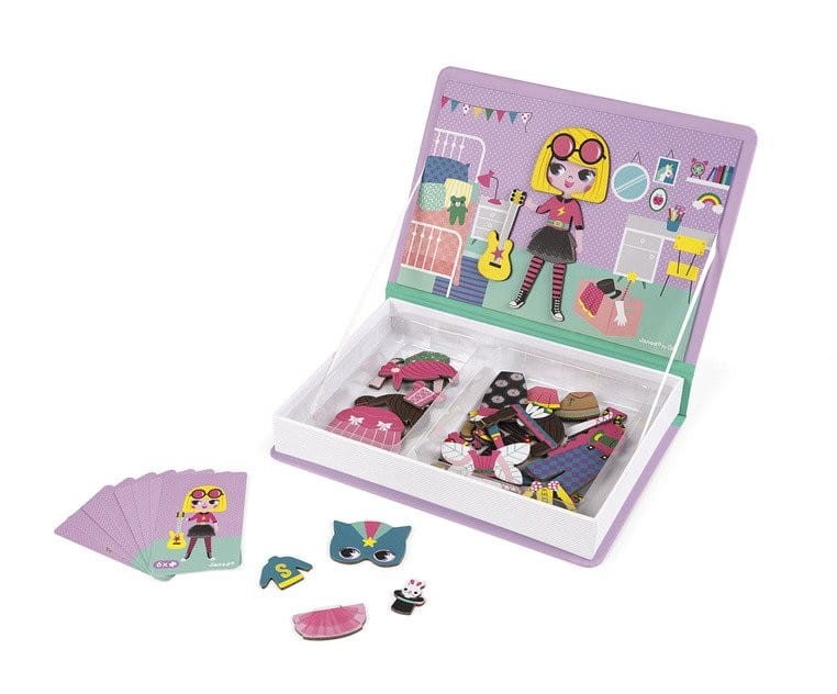 Magnetyczna Układanka Kostiumy Dziewczynka Magnetibook - Janod