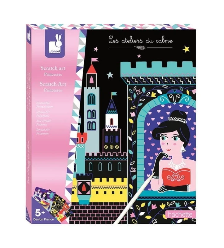 Zestaw kreatywny do zdrapywania Księżniczki 8 szt. - Janod