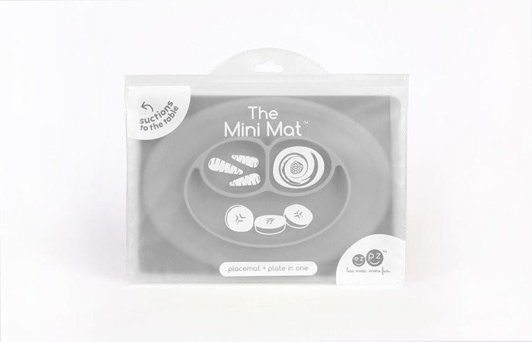 Silikonowy Talerzyk Podkładka 2w1 Szary Mini Mat - ezpz