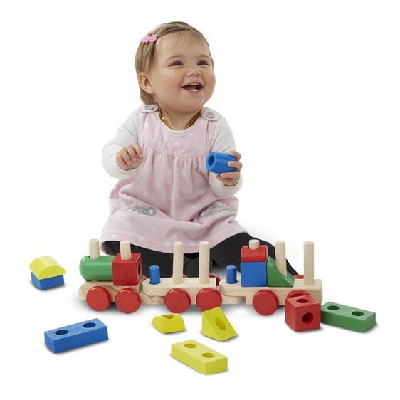 Drewniany Pociąg z Klockami - Melissa and Doug