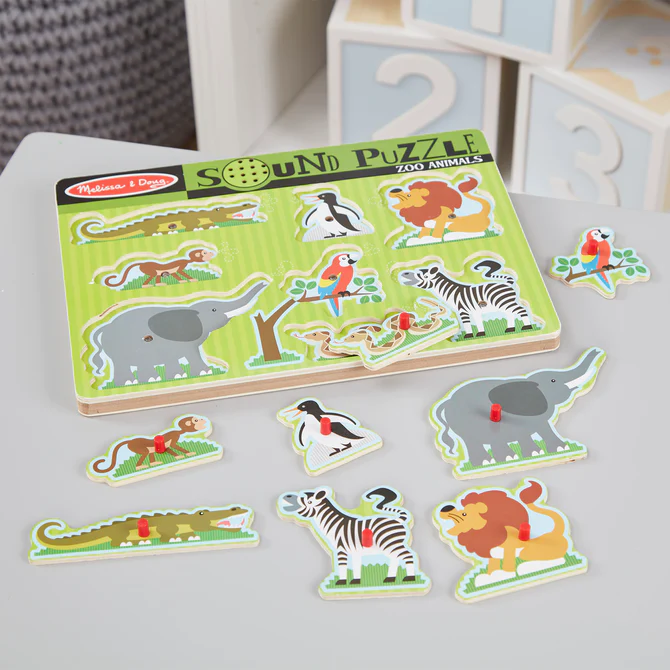 Puzzle Dźwiękowe Zwierzęta z Zoo - Melissa & Doug