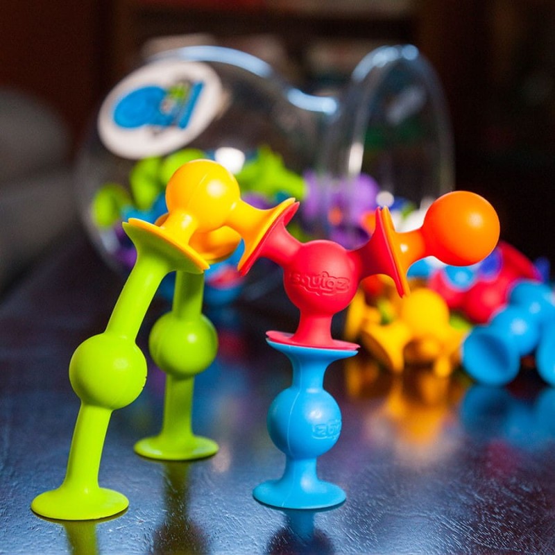 Klocki Silikonowe Przyssawki Squigz Zestaw Startowy - Fat Brain Toys