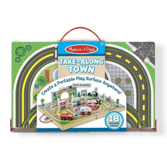 Drewniana Kolejka Miasto w Walizce - Melissa and Doug