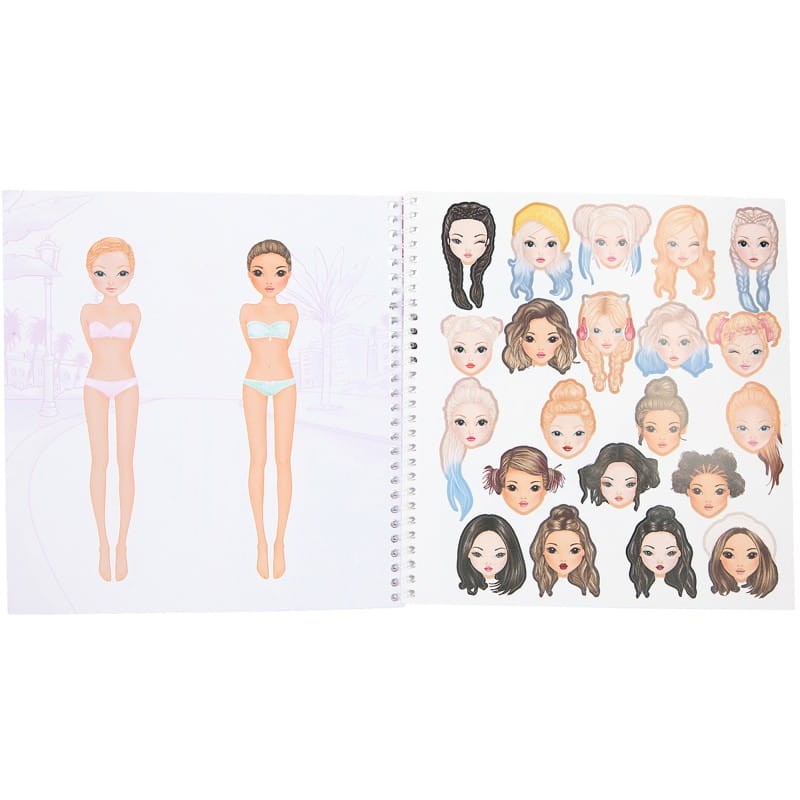 Szkicownik z Naklejkami Ubieranki Dress Me Up - Top Model