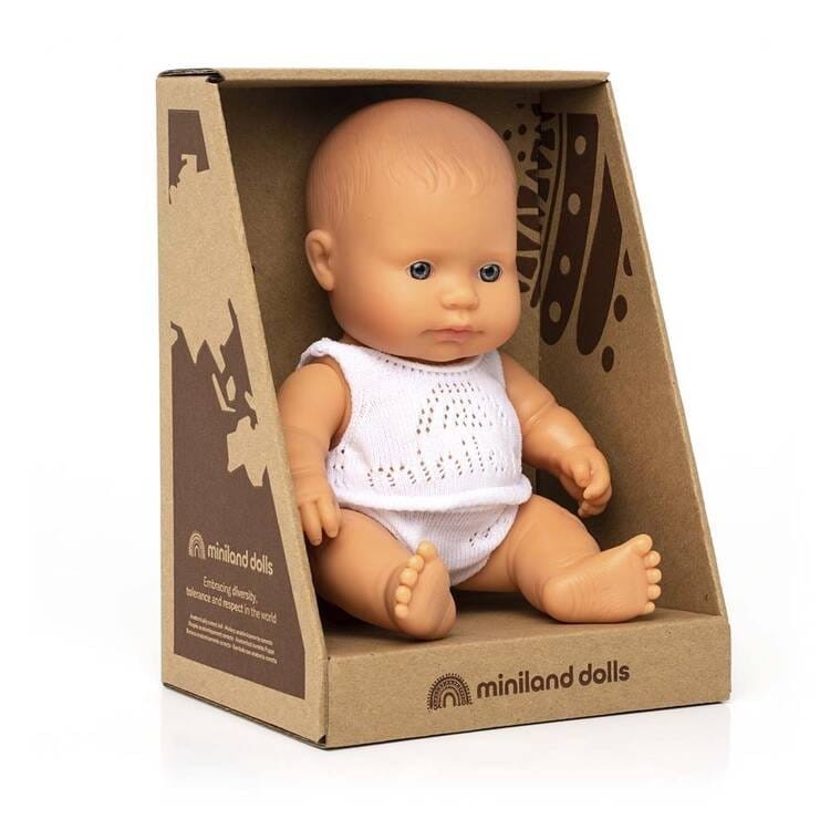 Pachnąca Lalka Bobas Dziewczynka Europejka 21 cm - Miniland Doll