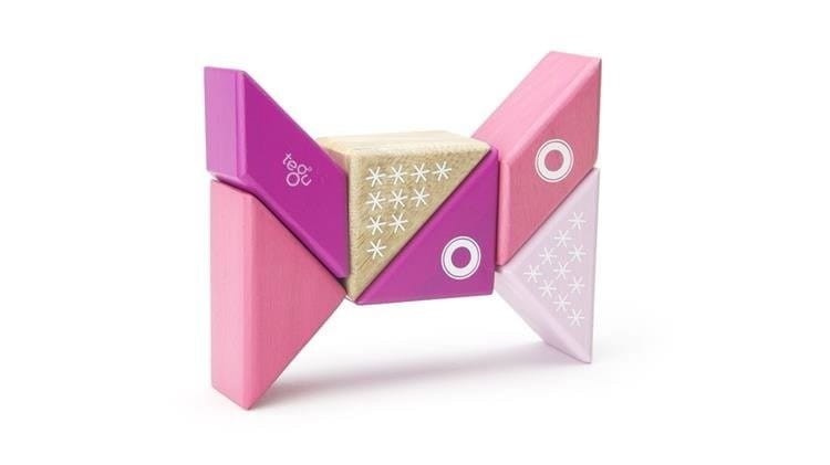 Drewniane klocki magnetyczne Travel Pals Różowy Kot - Tegu