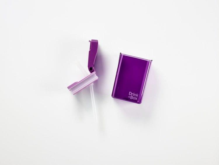 Bidon ze Słomką Fioletowy 235 ml - Drink in the Box