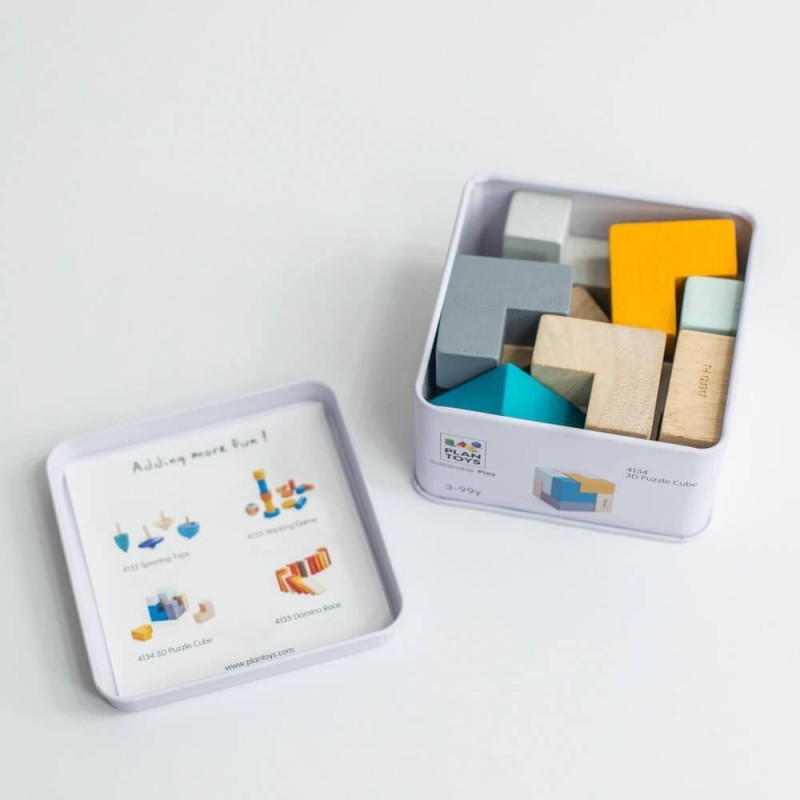 Mini układanka logiczna, sześcian - Plan Toys