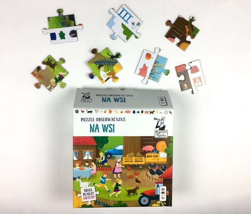 Puzzle obserwacyjne 54 el. Na wsi. Kapitan Nauka