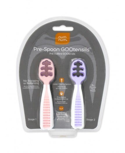 Łyżeczki Wstępne niemowlęce GOOtensils róż fiolet - numnum