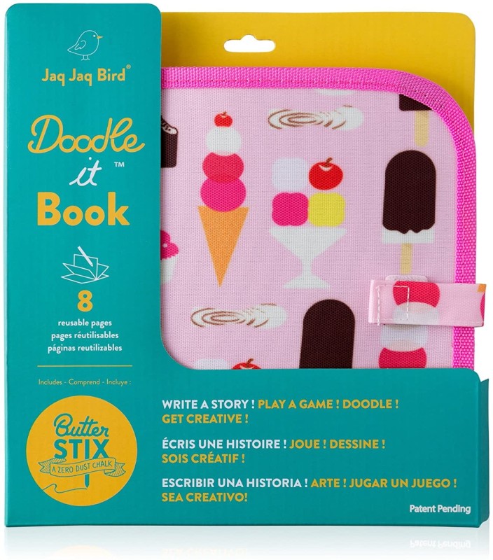Zmazywalna książeczka z kredą Doodle It Book Ice Cream - Jaq Jaq Bird
