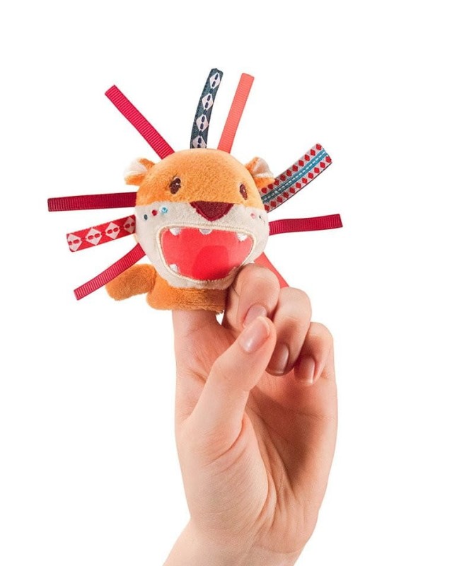 Miękka Książeczka Sensoryczna z Pacynką Lew Jack - Lilliputiens