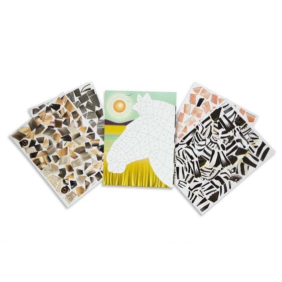 Naklejki puzzle Mosaic Sticker Pad Safari - Melissa and Doug