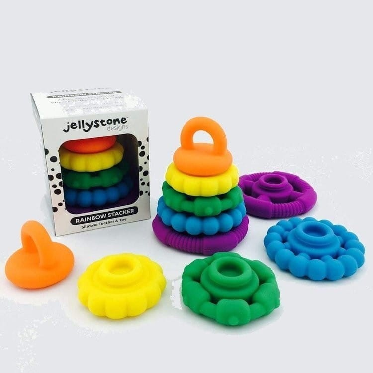 Sensoryczny gryzak silikonowy Wieża - Jellystone Design