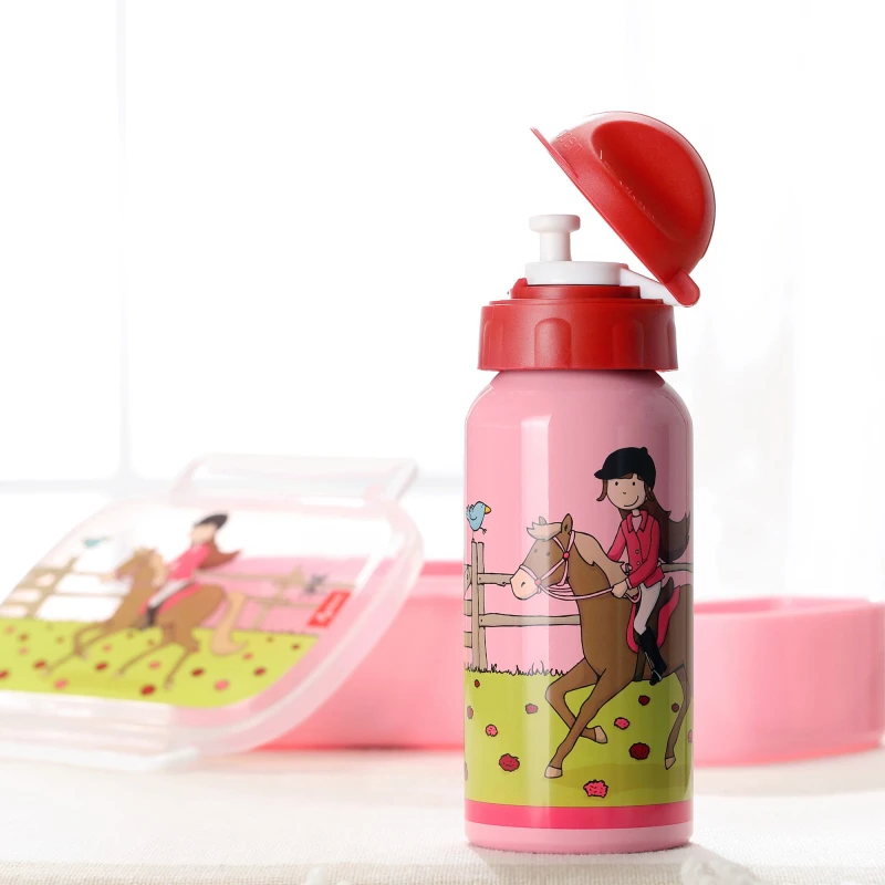 Bidon dziecięcy aluminiowy Na koniu 400ml - sigikid