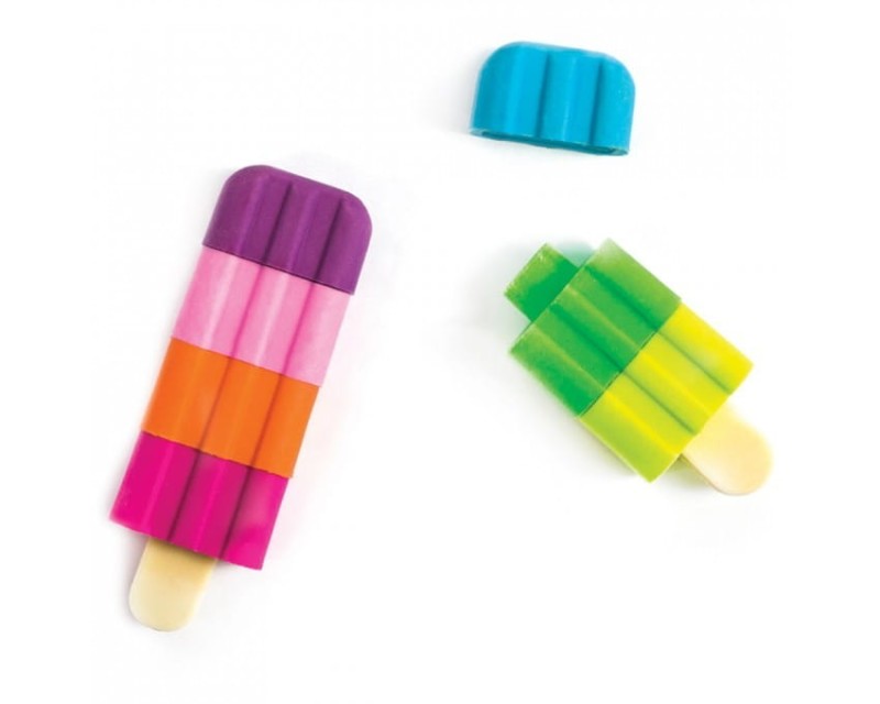 Pachnące gumki do mazania Lody na Patyku 4 szt. - Ooly