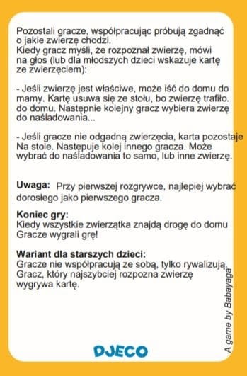 Gra karciana dla maluchów Little Mime - Djeco