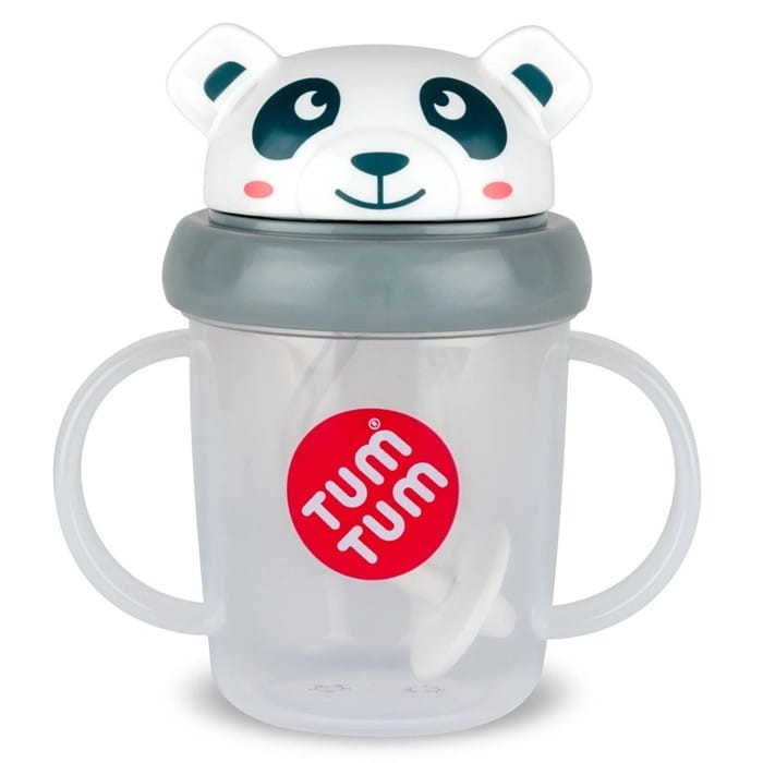 Kubek Niekapek z Obciążoną Słomką Panda Pip 200 ml - Tum Tum