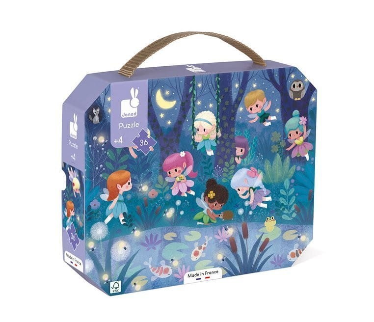 Puzzle w walizce Wróżki i Lilie wodne 36 el. - Janod