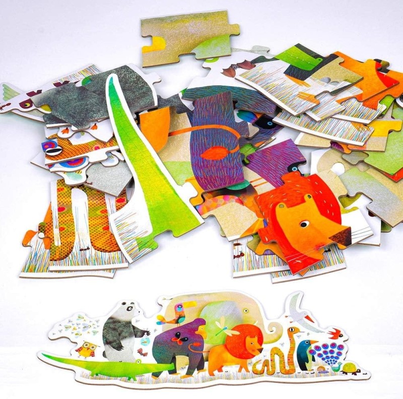 Puzzle kształty Parada Zwierząt 36 el. - Djeco