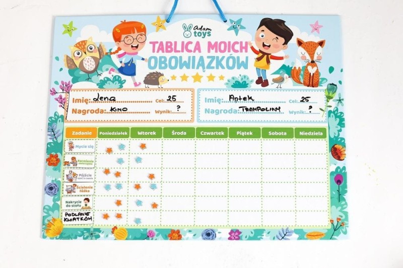 Magnetyczna tablica zadań i obowiązków dziecka - Adam Toys