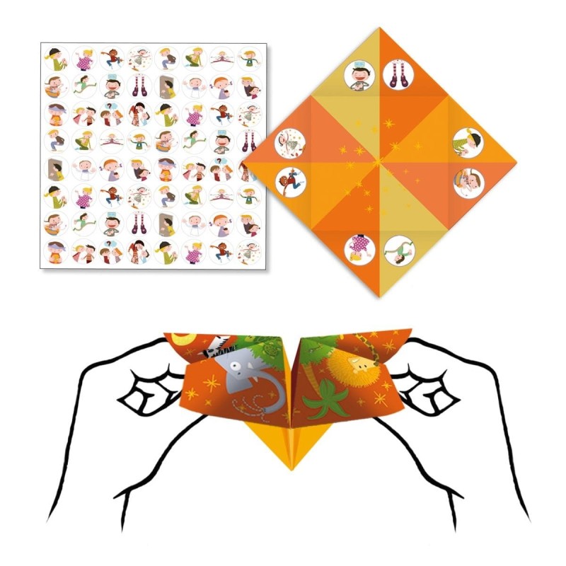 Origami z Naklejkami Zwierzaki Piekło-Niebo - Djeco