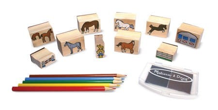 Stempelki Konie z Tuszem i Kredkami - Melissa & Doug