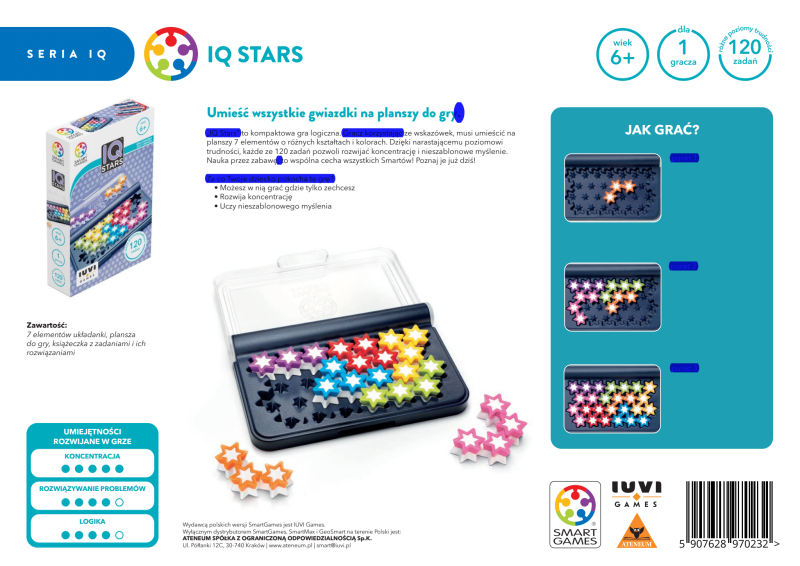 Gra logiczna 6+ IQ Stars PL- Smart Games