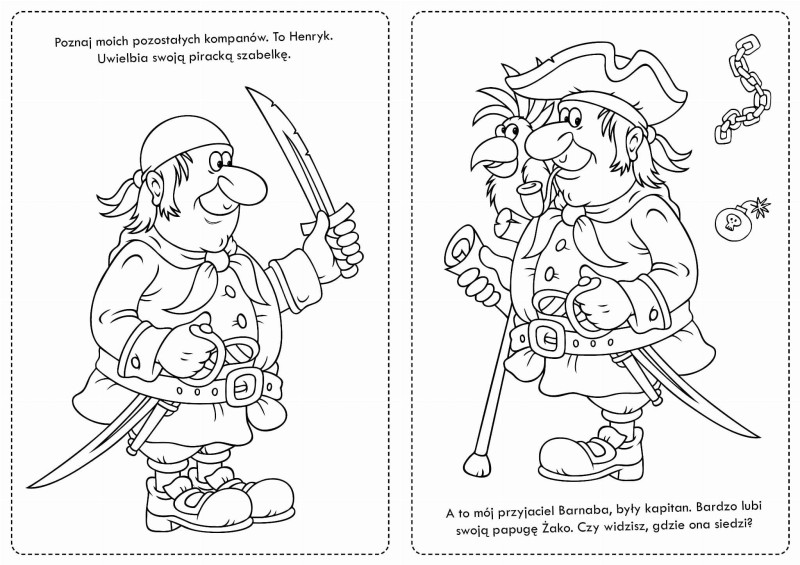Kolorowanka z naklejkami Piraci - 74 naklejki