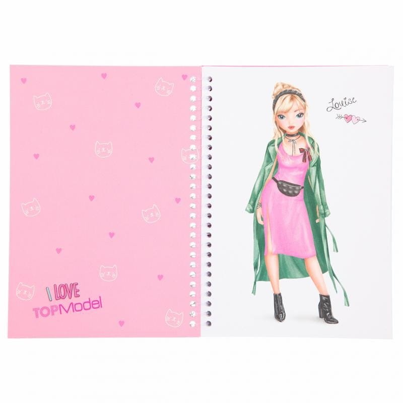 Szkicownik z Naklejkami Modelki niebnieski - Top Model