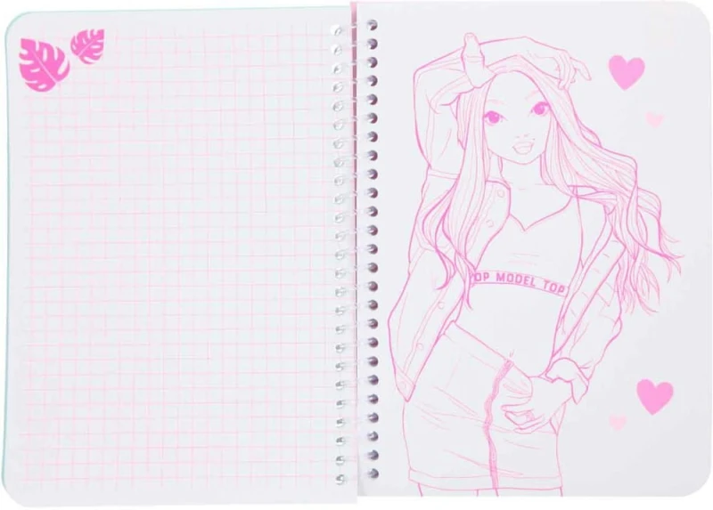 Notes Brokatowy z Naklejkami Szkicownik Fergie & Christy - Top Model