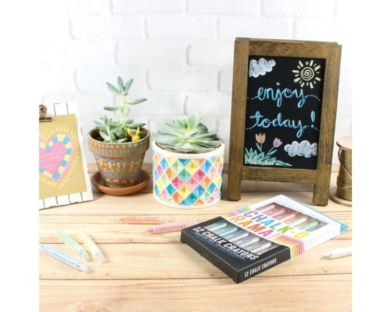 Kreda w Kredce z Wysuwanym Etui 12 szt. Chalk-O-Rama - Ooly