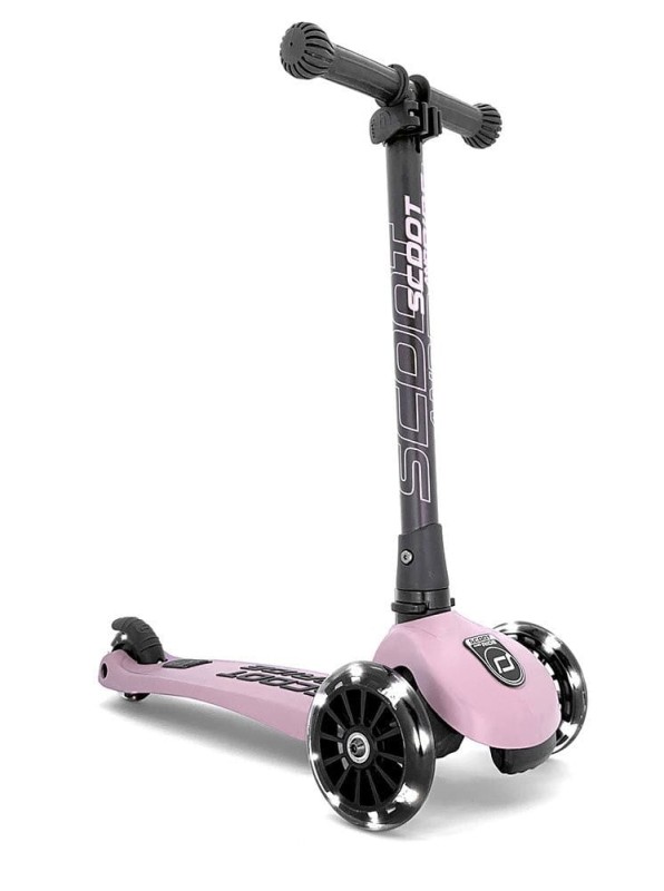 Hulajnoga Highwaykick 3 LED składana ze świecącymi kółkami Rose - Scootandride