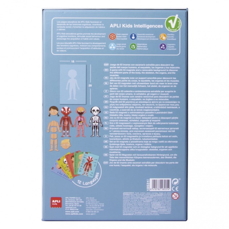 Ciało Człowieka Magnetyczna Układanka - Apli Kids