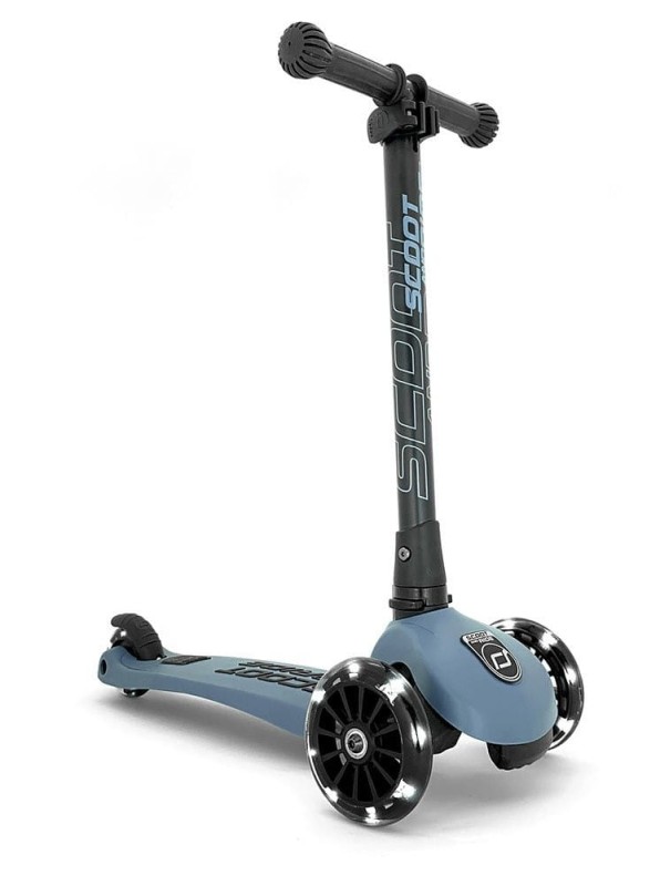Hulajnoga Highwaykick 3 LED składana ze świecącymi kółkami Steel - Scootandride
