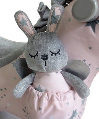 Różowy Jednorożec na Biegunach z Przytulanką - Little Bird Told Me