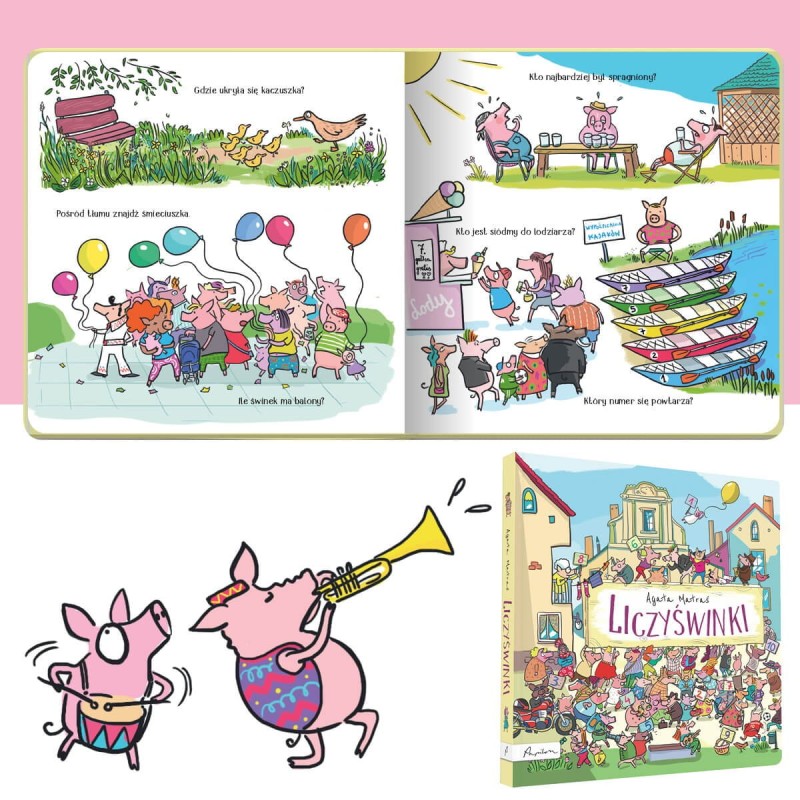 Liczyświnki Książka do nauki liczenia