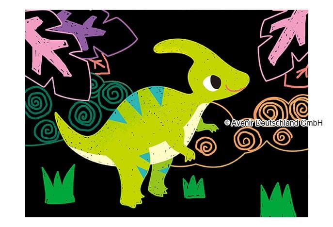 Wydrapywanki Dinozaury 8 szt. Scratch Junior - Avenir