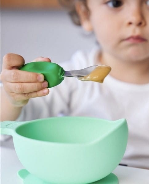 Sztućce Nana's Manners ETAP 2 Widelec i łyżka Zielony 1-3 lata