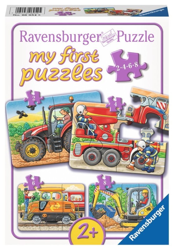 Puzzle progresywne Pojazdy 2,4,6,8 elementów - Ravensburger