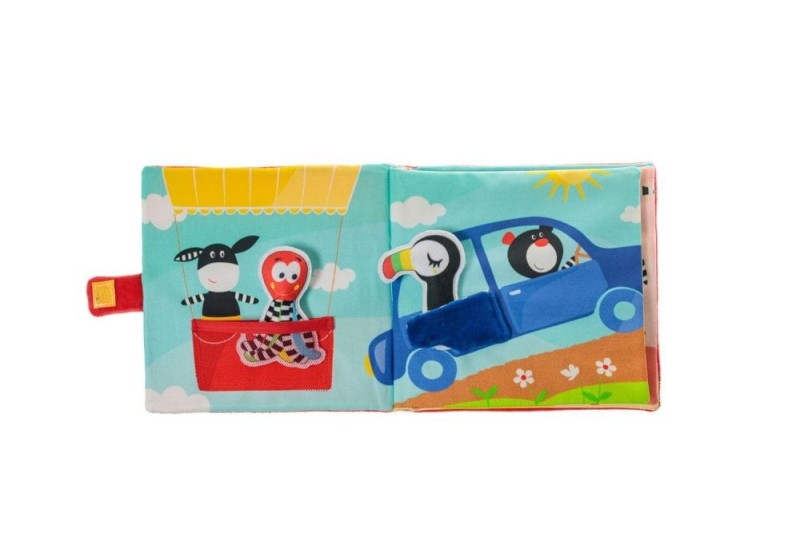 Materiałowa książeczka sensoryczna z postaciami - Mom's Care