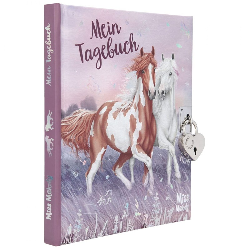 Pamiętnik na Kłódkę z Naklejkami Konie - Miss Melody