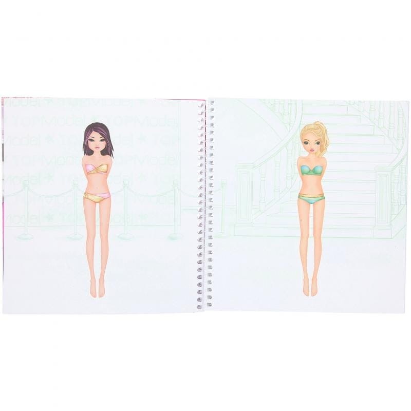 Szkicownik z Naklejkami Ubieranki Dress Me Up GLAMOUR - Top Model