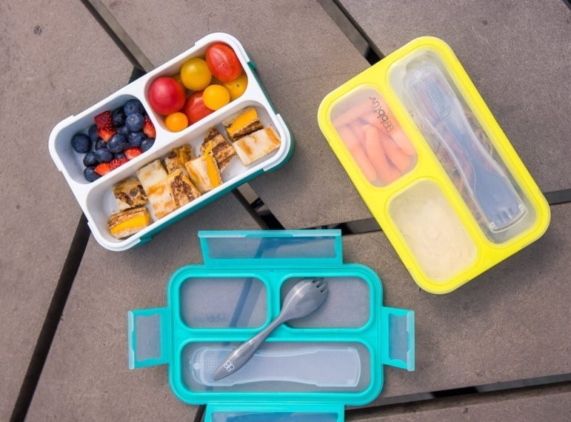 Lunchbox z Widelcem Śniadaniówka Bentö limonka - bblüv