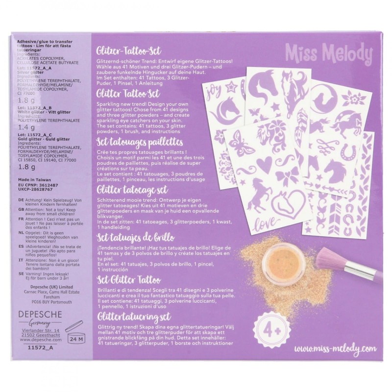 Tatuaże Brokatowe Konie - Miss Melody