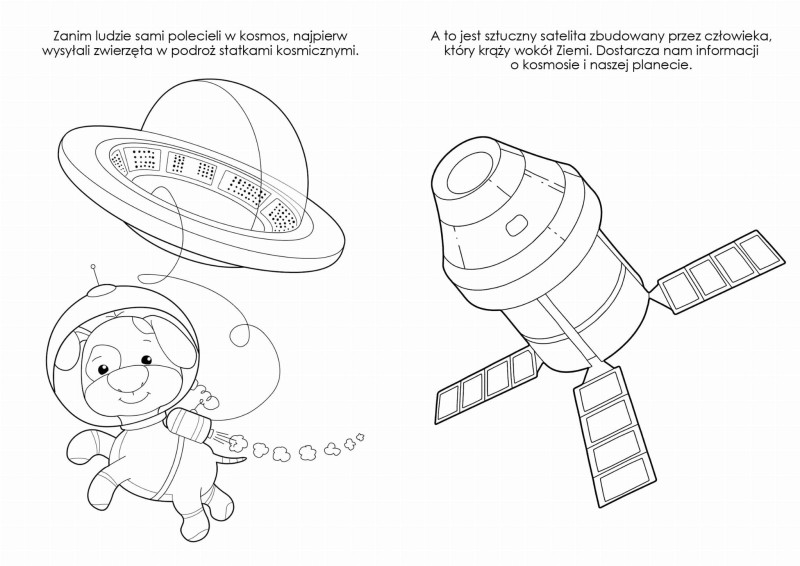 Kolorowanka z naklejkami Kosmos - 74 naklejki