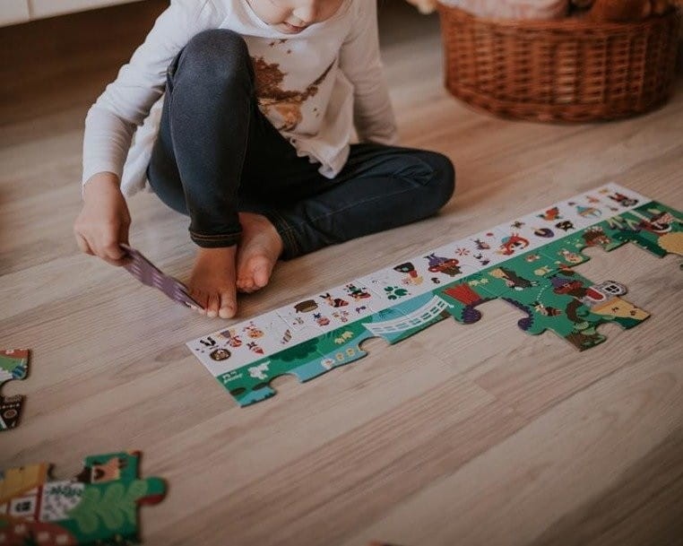 Puzzle w walizce 24 el. Baśniowa Kraina - Janod