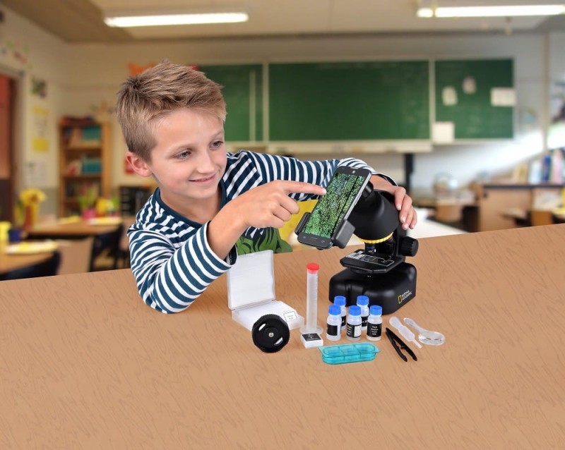 Mikroskop z Adapterem Smartphone NATIONAL GEOGRAPHIC - Bresser Junior