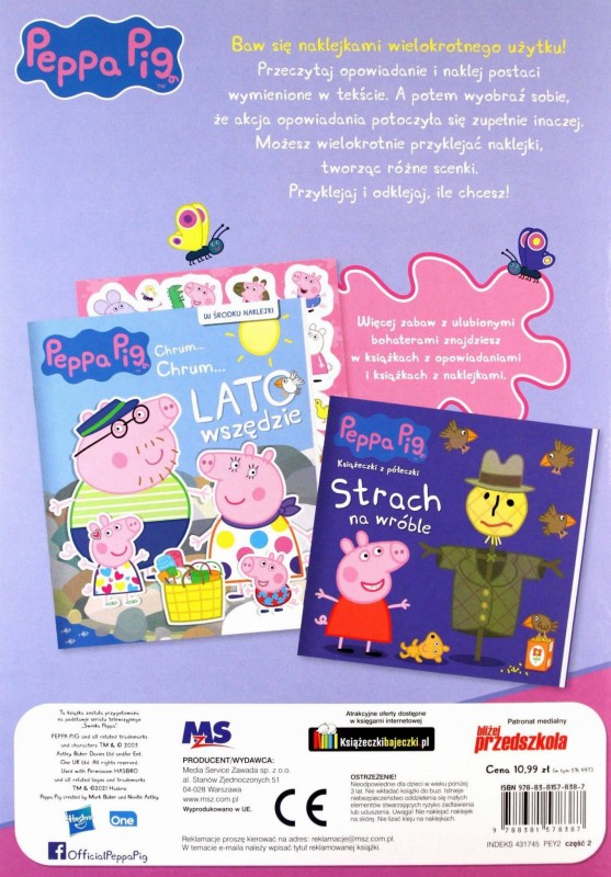 Świnka Peppa Przyklejam, odklejam. W przedszkolu jest super. Peppa Pig
