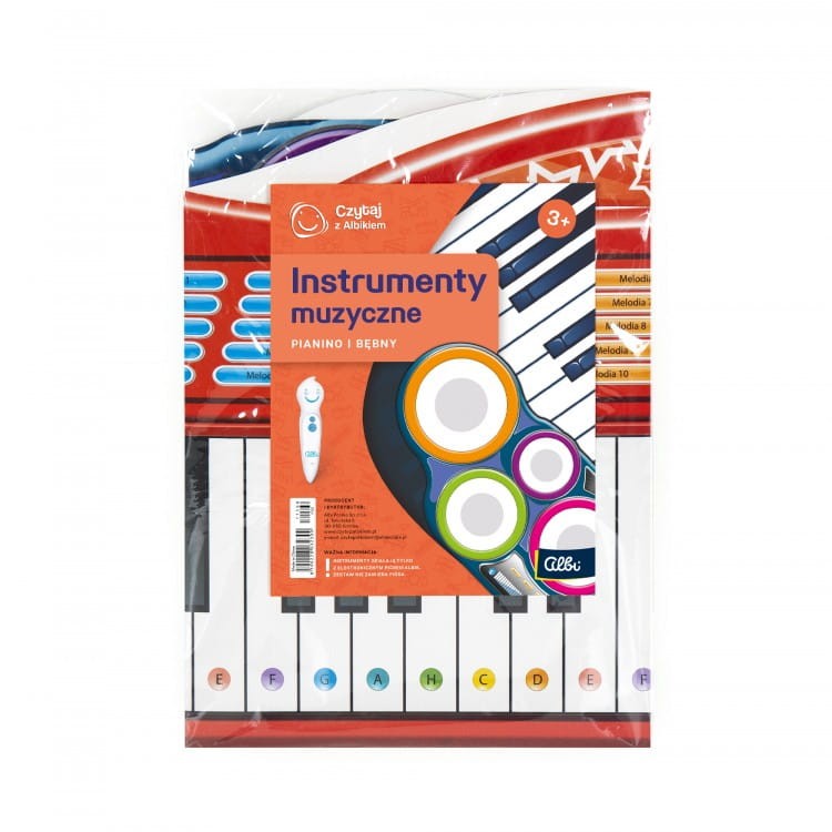 Instrumenty muzyczne Pianino i bębenki - Czytaj z Albikiem